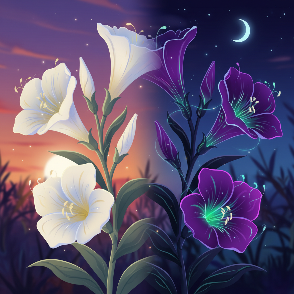 Descubra as Flores que Mudam de Cor na Noite! 🌃✨