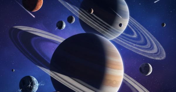 Luas gigantes e anéis misteriosos no sistema solar